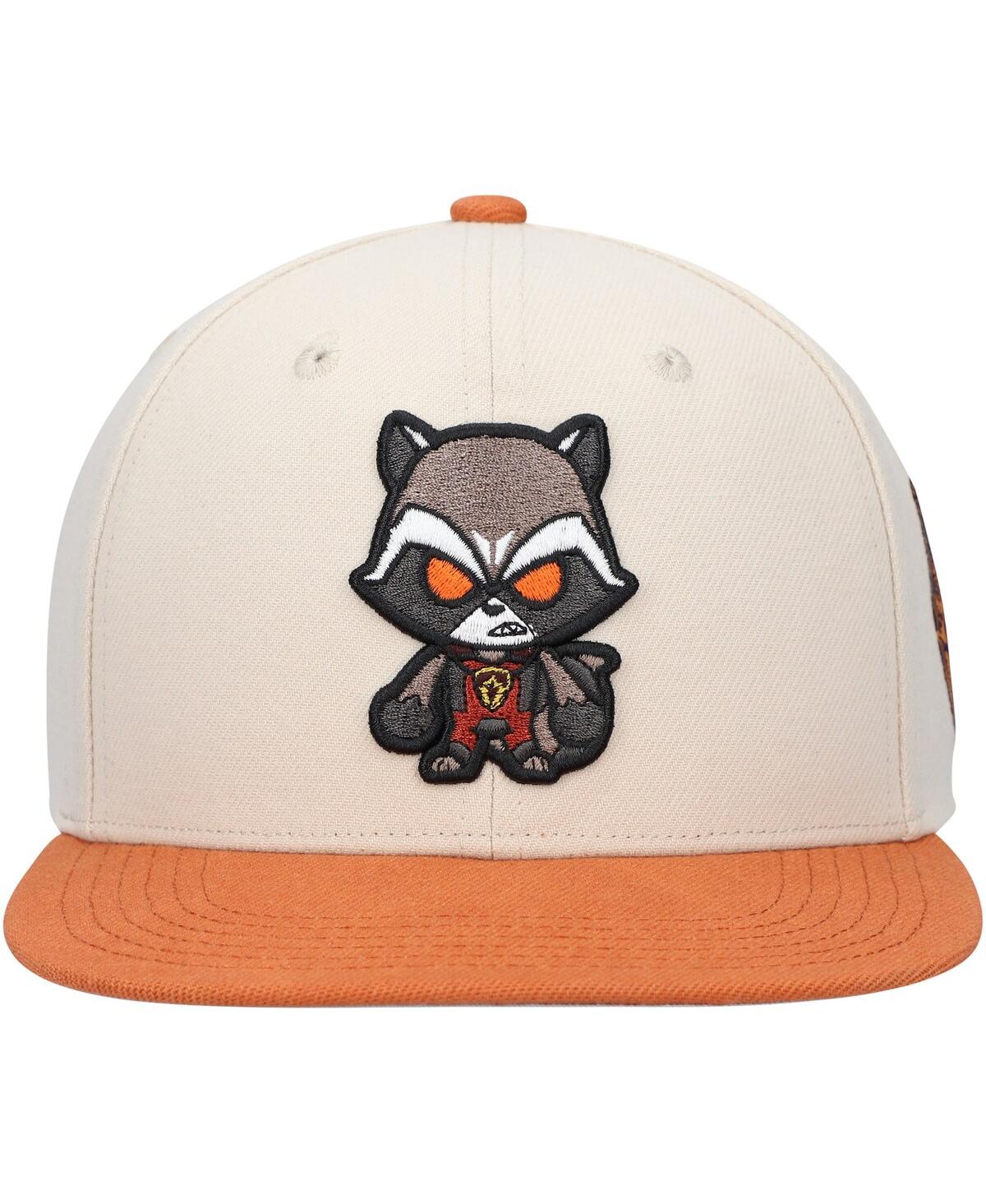 Lids Big Boys And Girls Cream Guardians Of The Galaxy Rocket Raccoon Character Snapback Hat In Cream