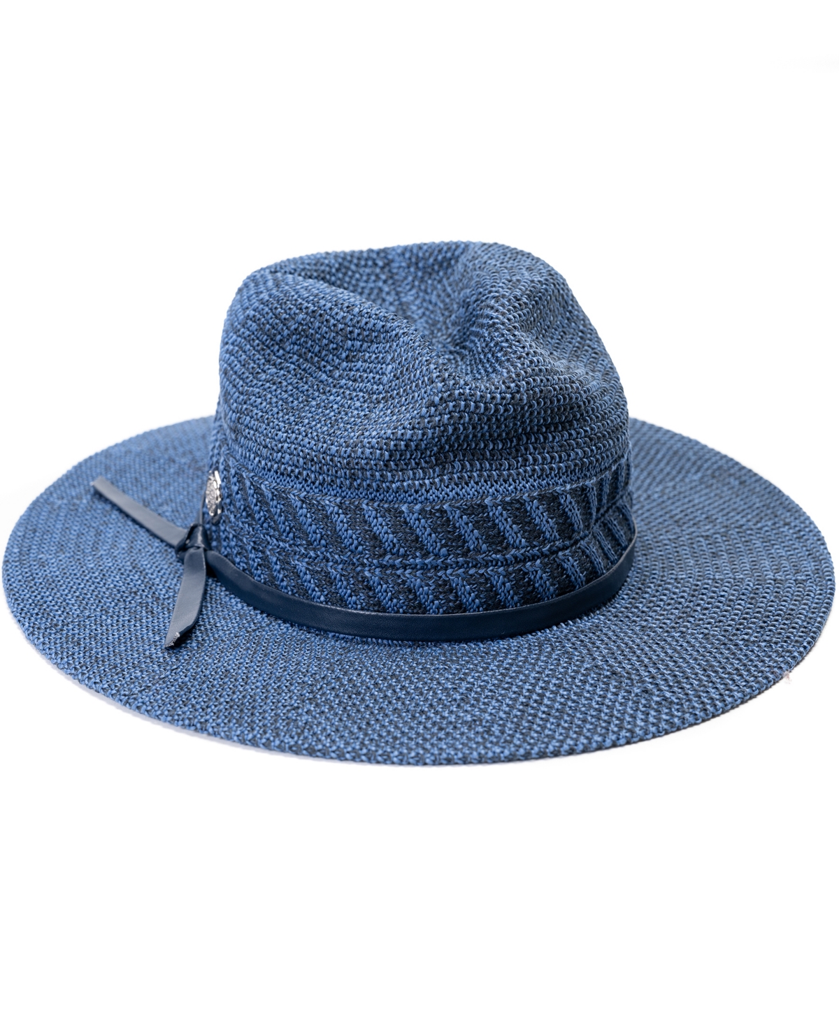 Packable Panama with Tie Band - Blue