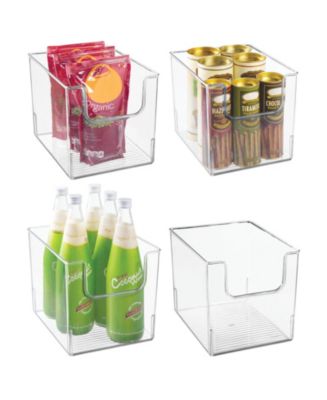mDesign Kitchen Plastic Storage Organizer Bin with Open Front - 4 Pack ...