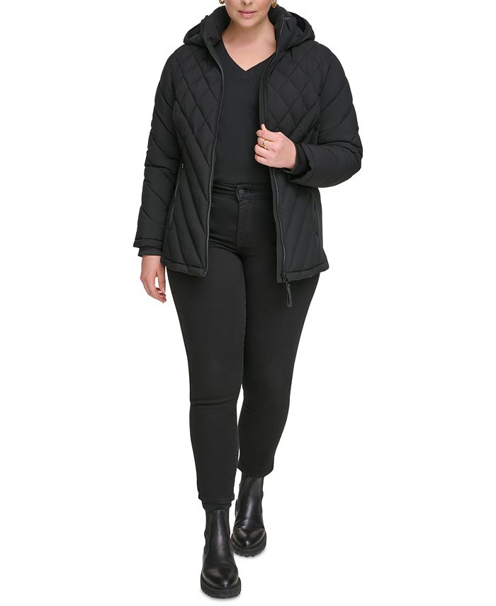 Calvin klein plus size winter coats hotsell