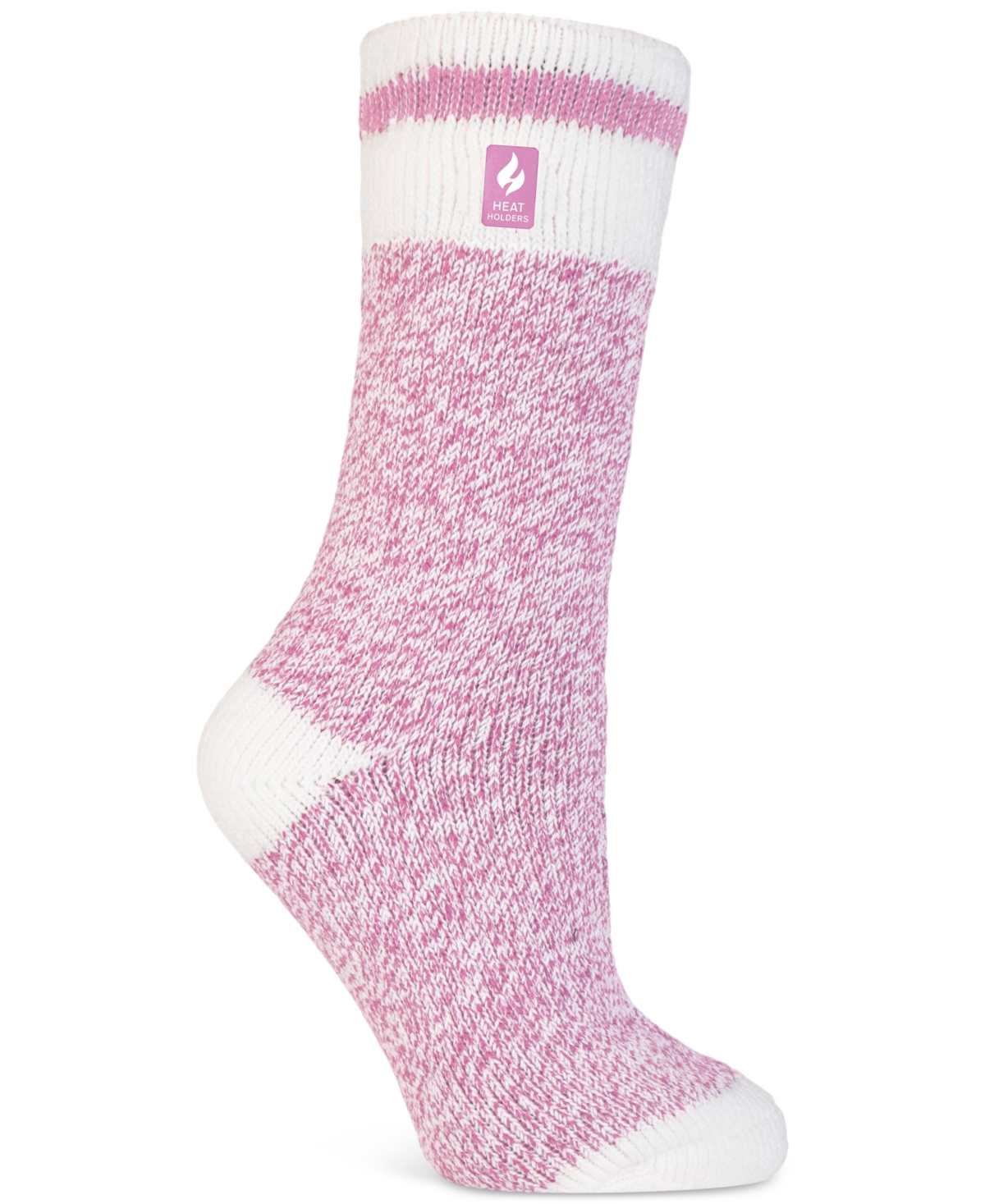 Heat Holders Women's Snowdrop Block Twist Crew Socks In Purple