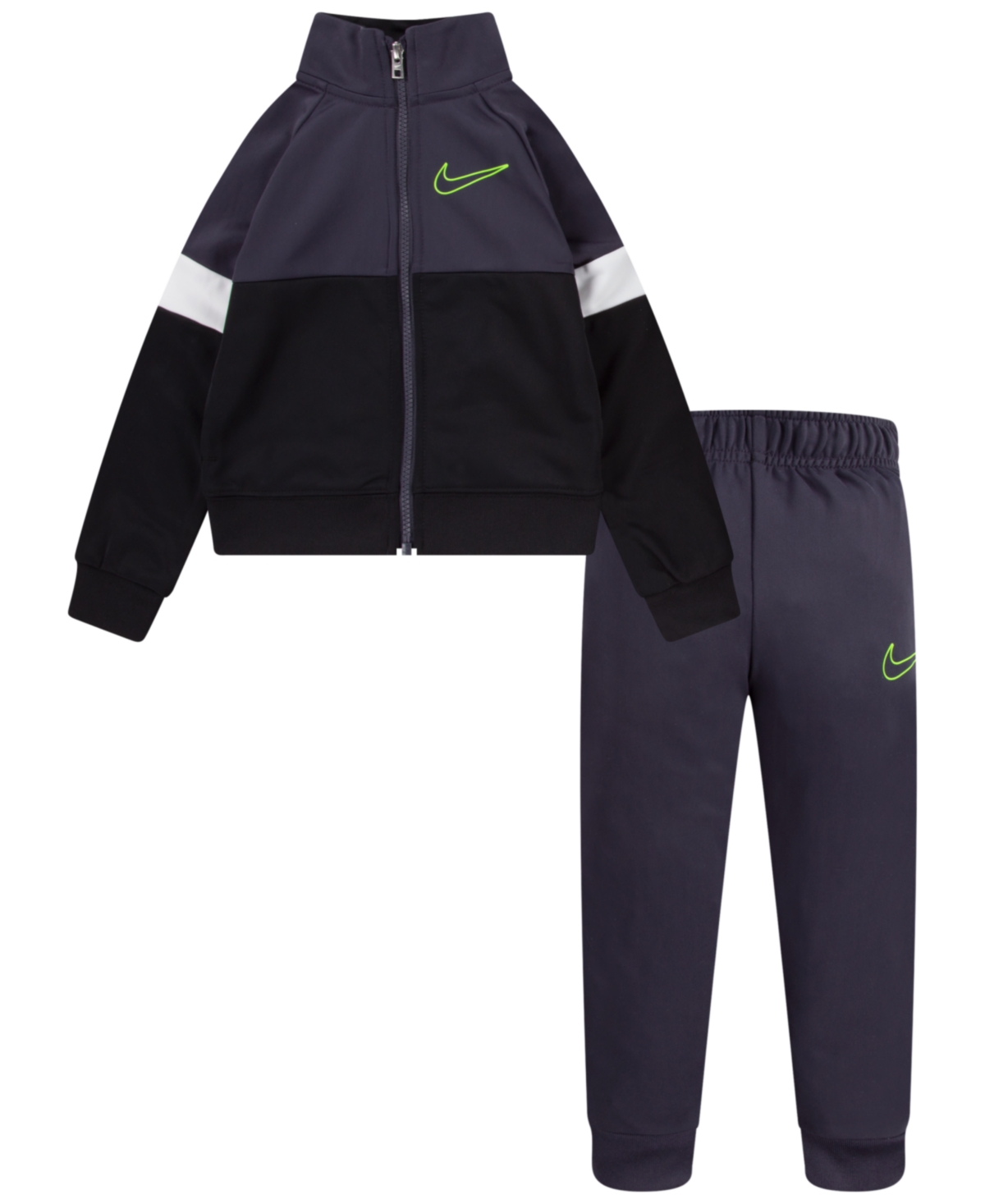 Nike Babies' Toddler Boys 2-piece Colorblocked Jacket And Pants Track Suit Set In Gridiron