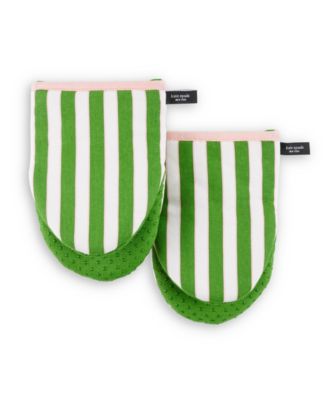 Botanical Stripe Mini Oven Mitt 2-Pack Set, 5.5" x 8"