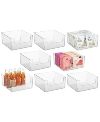 mDesign Kitchen Plastic Storage Organizer Bin with Open Front - 8 Pack ...