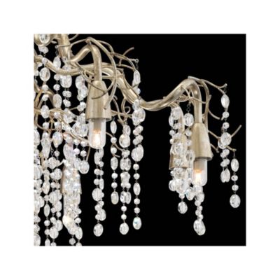 Branches Chandelier with Clear Crystal 8-Light Fixture for Dining Room, Kitchen Island or Entryway