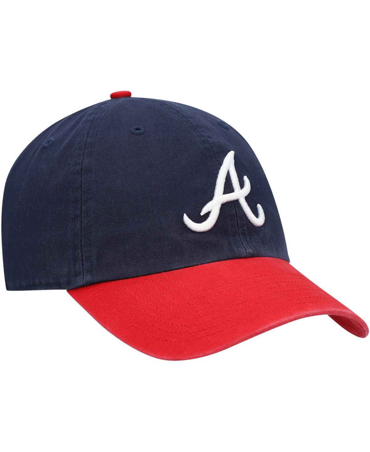 Men's '47 BrandAtlanta Braves Clean Up Adjustable Hat - Navy