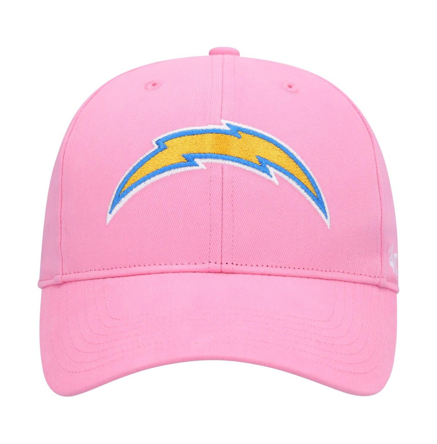 Кепка '47 Brand Pink Los Angeles Chargers Rose MVP Adjustable Hat для девочек — фото 2