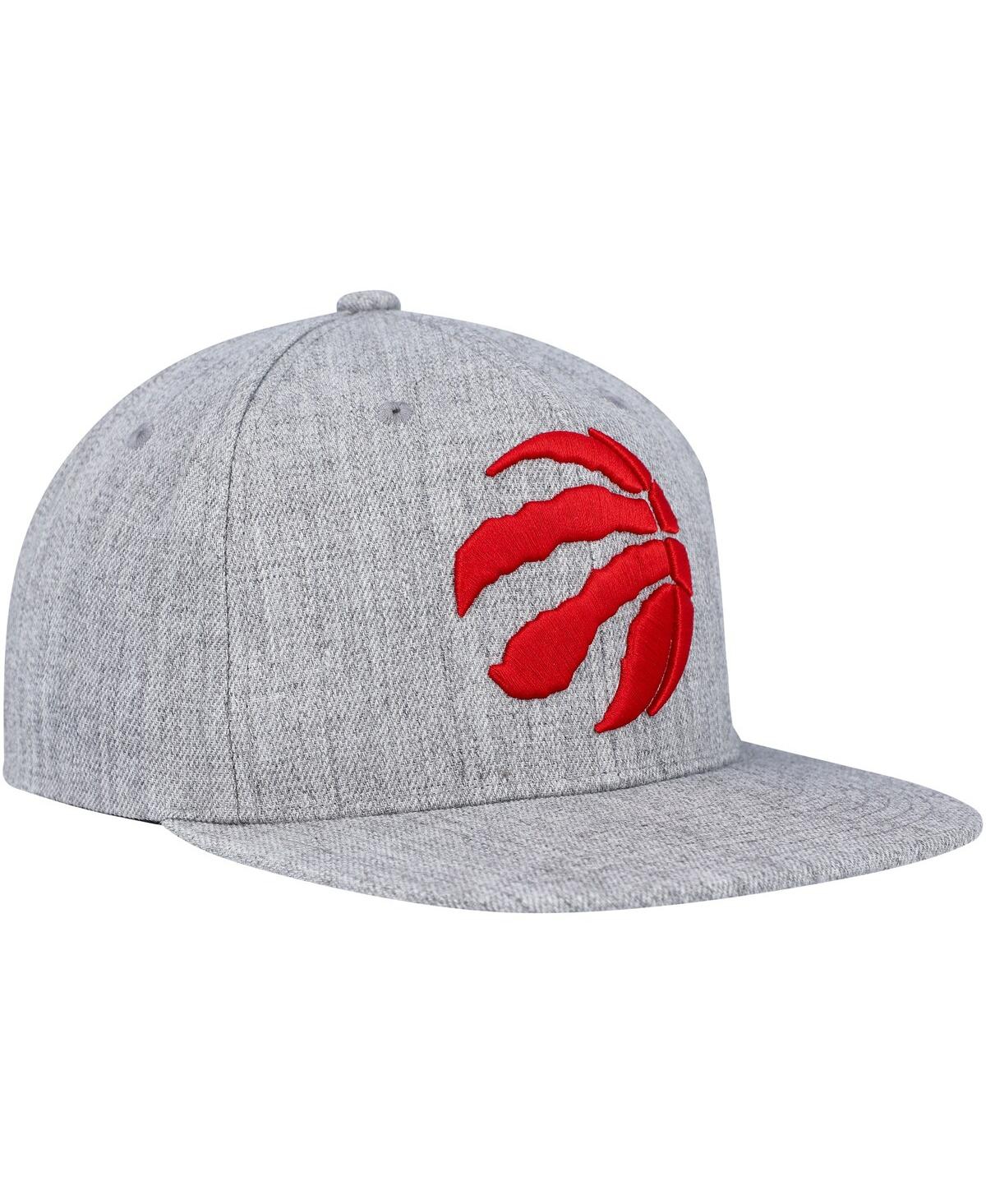 Shop Mitchell & Ness Men's  Heather Gray Toronto Raptors Hardwood Classics 2.0 Snapback Hat