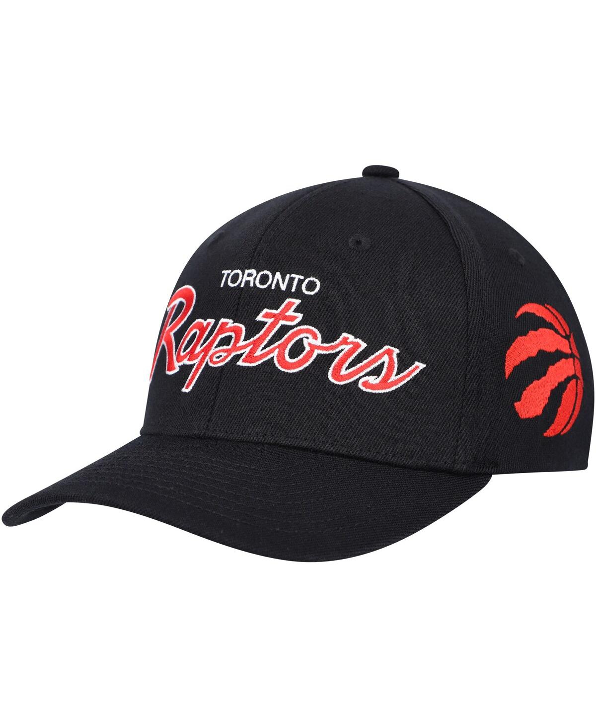 Mitchell & Ness Men's  Black Toronto Raptors Mvp Team Script 2.0 Stretch Snapback Hat