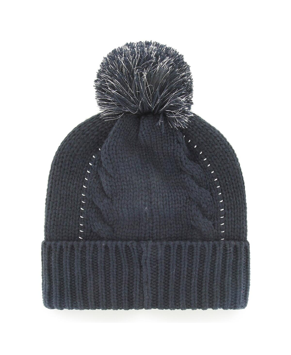 Women's '47 BrandAuburn Tigers Bauble Cuffed Knit Hat with Pom - Navy