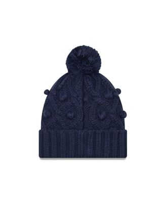 Women's Navy Tennessee Titans Toasty Cuffed Knit Hat with Pom