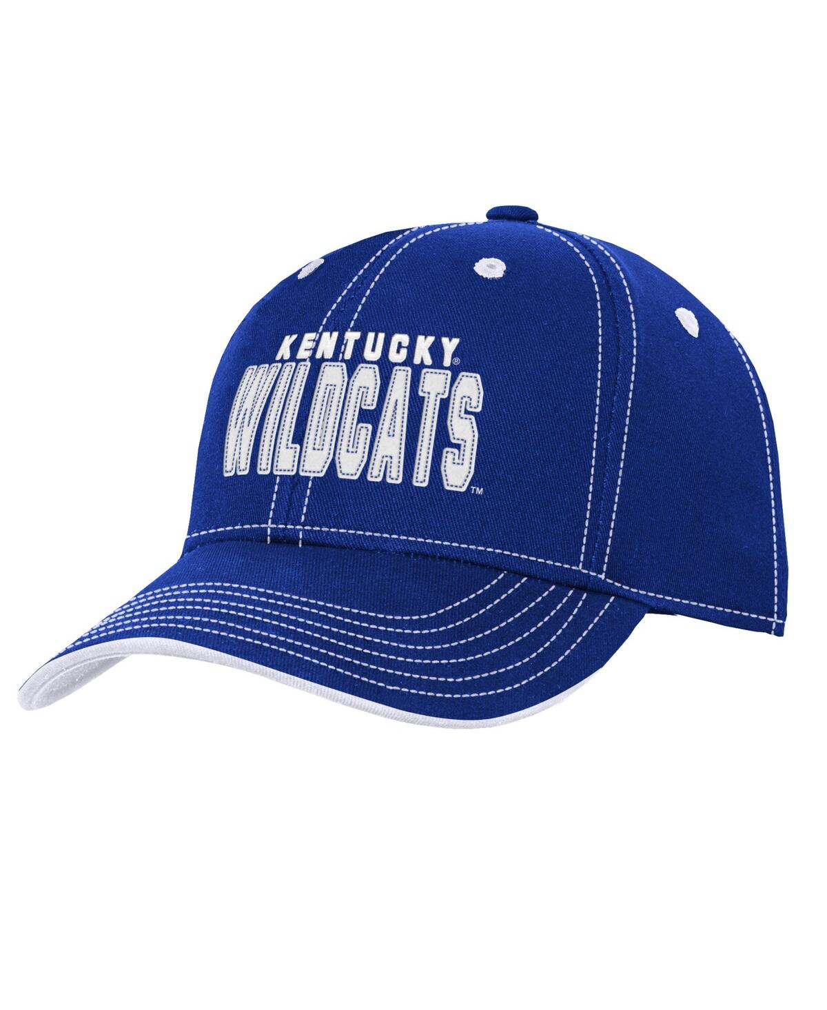 Outerstuff Kids' Big Boys And Girls Royal Kentucky Wildcats Old School Slouch Adjustable Hat