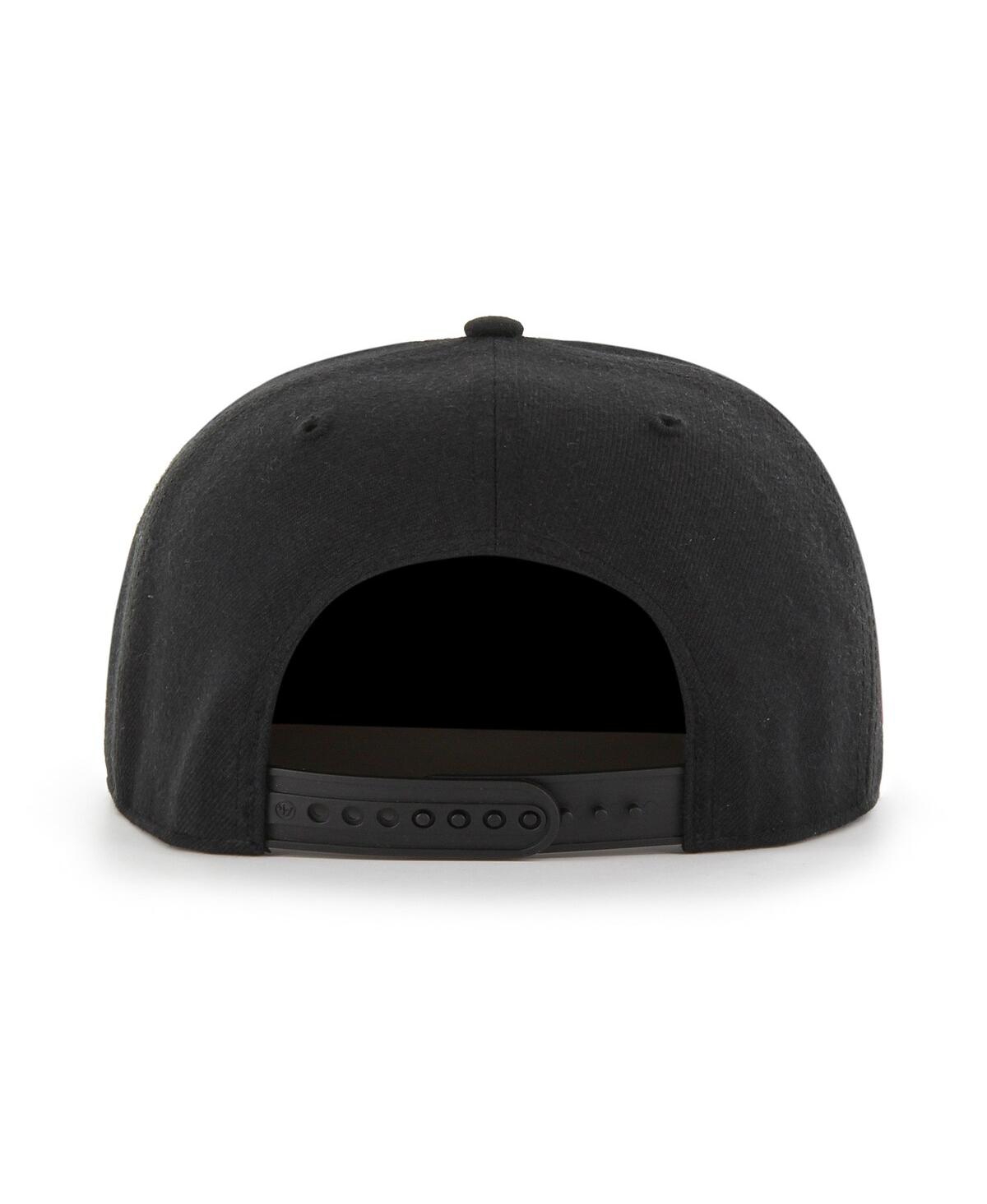 Men's '47 BrandToronto Raptors High Post Captain Snapback Hat - Black