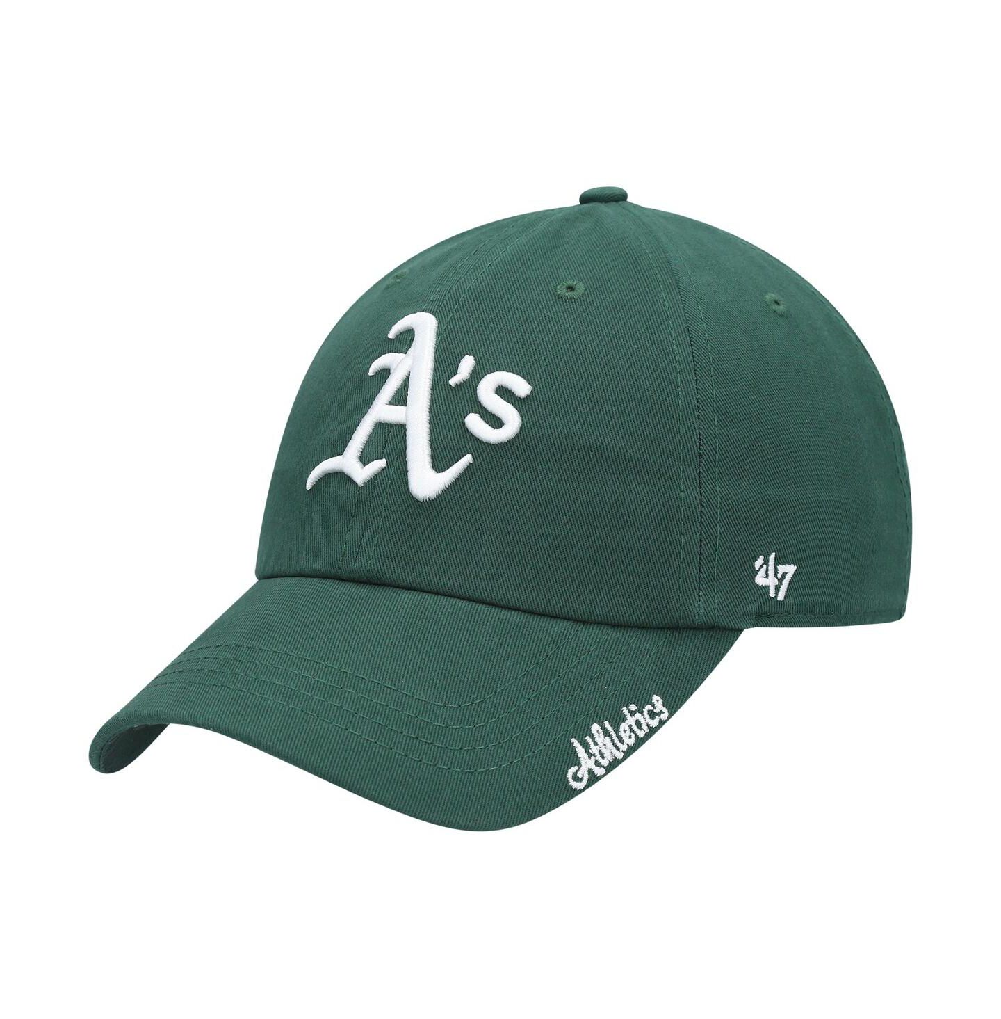 Женская кепка '47 Brand Green Oakland Athletics Team Miata Clean Up Adjustable Hat — фото 1