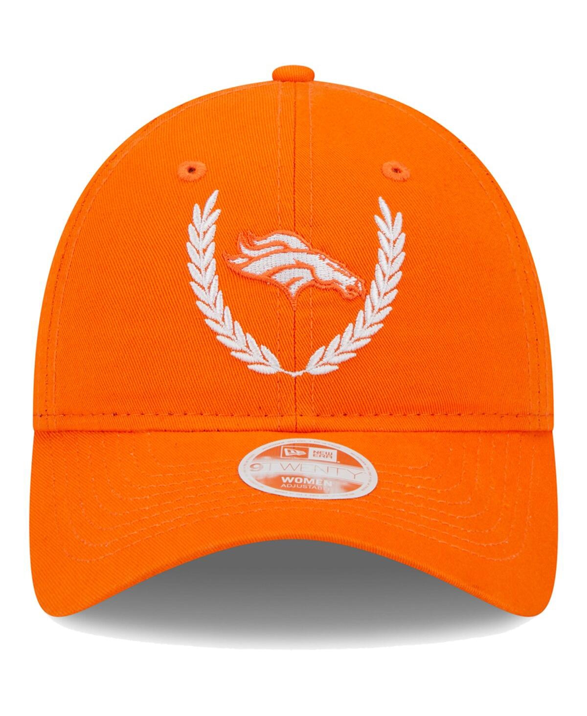 Women's New Era Orange Denver Broncos Leaves 9TWENTY Adjustable Hat