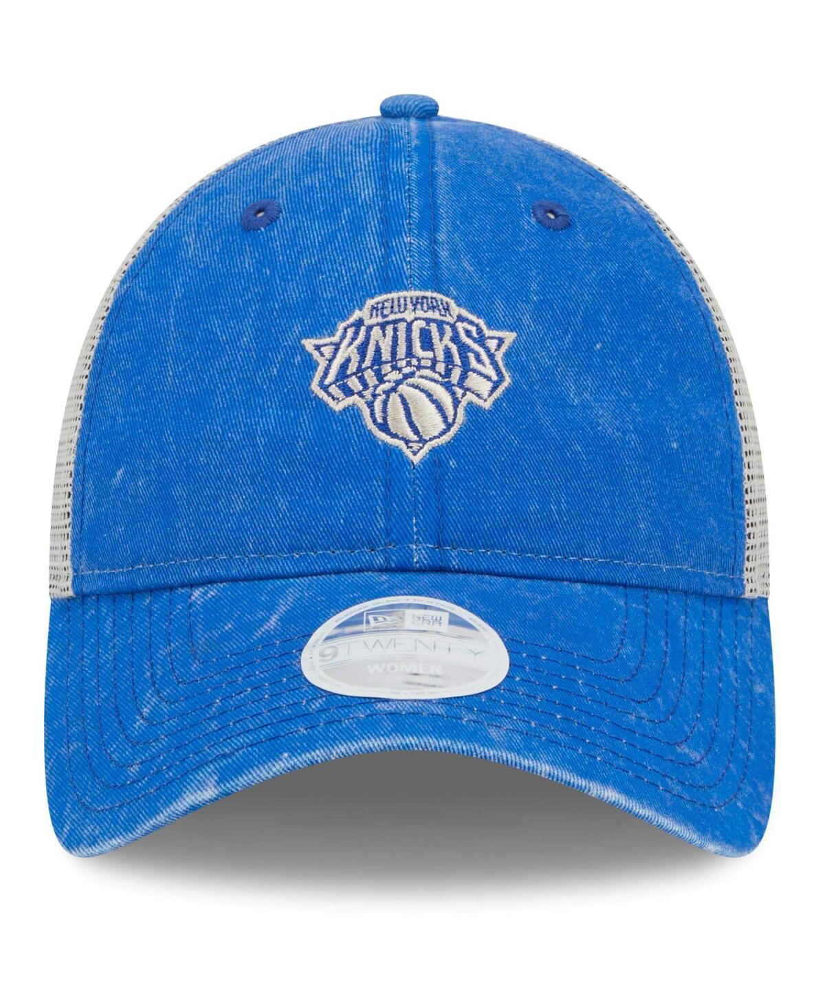 Women's New EraNew York Knicks Micro Logo 9TWENTY Trucker Adjustable Hat - Blue