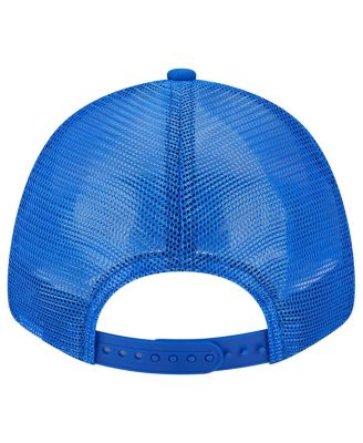 Men's Cream, Royal Los Angeles Rams Team Stripe Trucker 9FORTY Snapback Hat