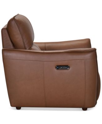 Polner 39" Leather Power Motion Chair, Created for Macy's