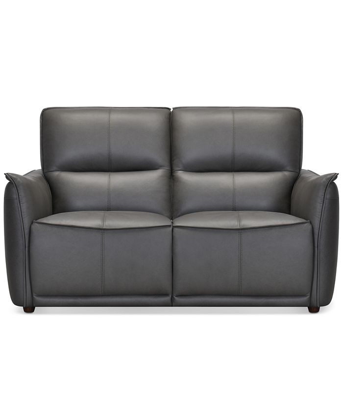 Furniture Polner 63" Leather Power Motion Loveseat, Created for Macy's