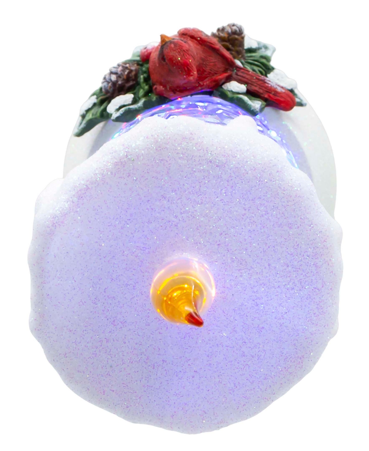 Kurt Adler 8.5" Battery Operated Color Changing Led Lighted Cardinal Candle In Clear