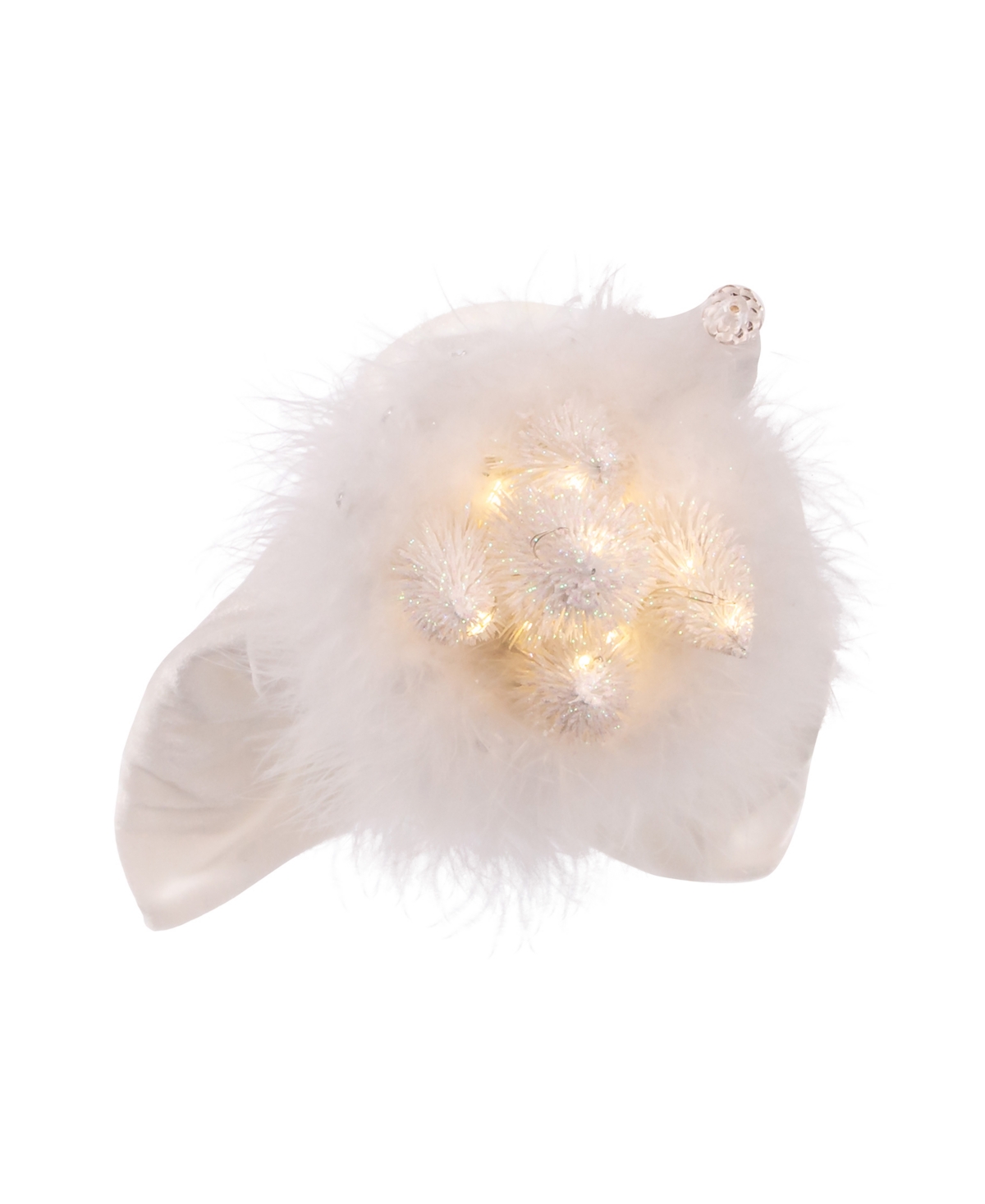 Kurt Adler 15" Hollywood Winter Led Hat Nutcracker In White