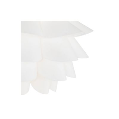 Modern Ceiling Light Semi Flush Mount Fixture 15 3/4" Wide White Flower for Bedroom Kitchen Living Room Hallway Bathroom House