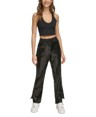 DKNY Sport Women s Sequin Track Pants Macy s