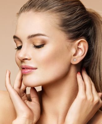 Diamond Prongless Stud Earrings (1/2 ct. t.w.) in 14k White Gold