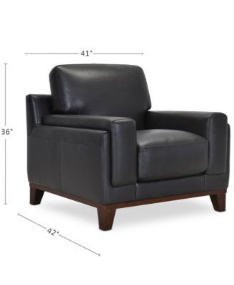 Jeddo 41" Leather Chair, Created for Macy's