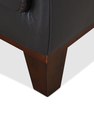 Jeddo 70" Leather Loveseat, Created for Macy's