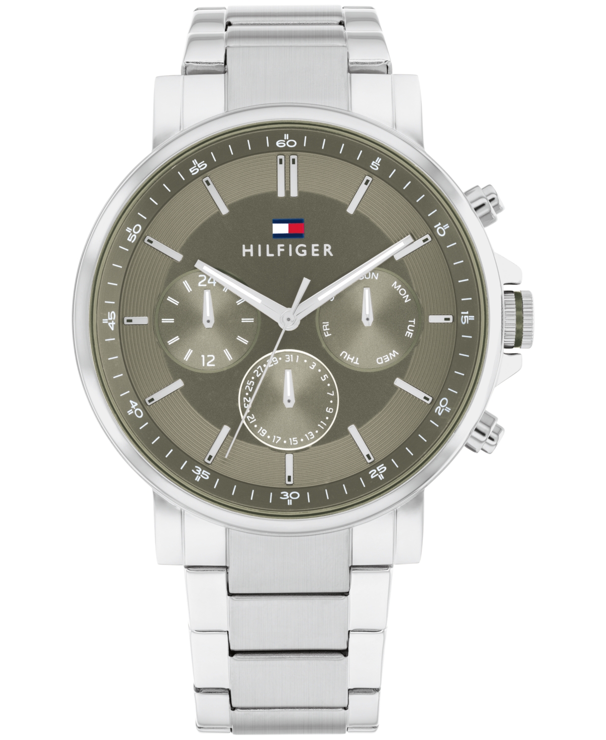 Tommy Hilfiger Men's Multifunction Silver-tone Stainless Steel Watch 43mm