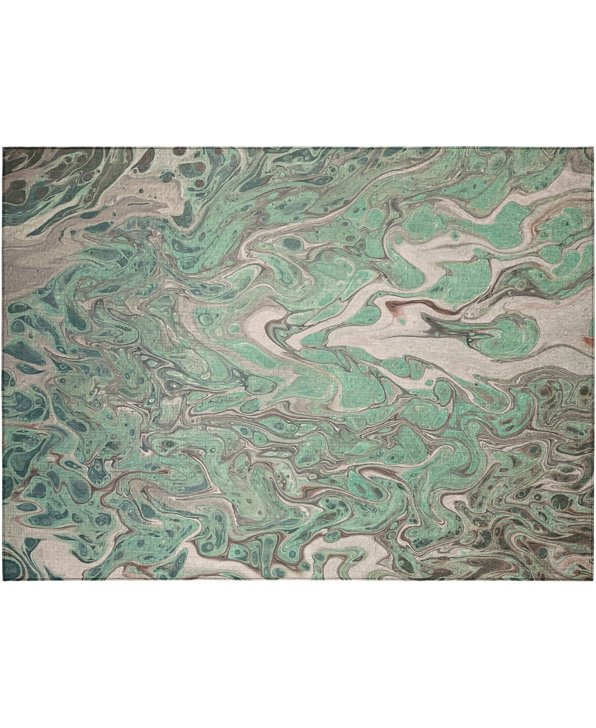 Addison Karina Outdoor Washable Akc39 1'8" X 2'6" Area Rug In Mint