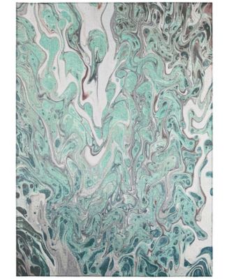 Addison Karina Outdoor Washable Akc39 Area Rug In Mint