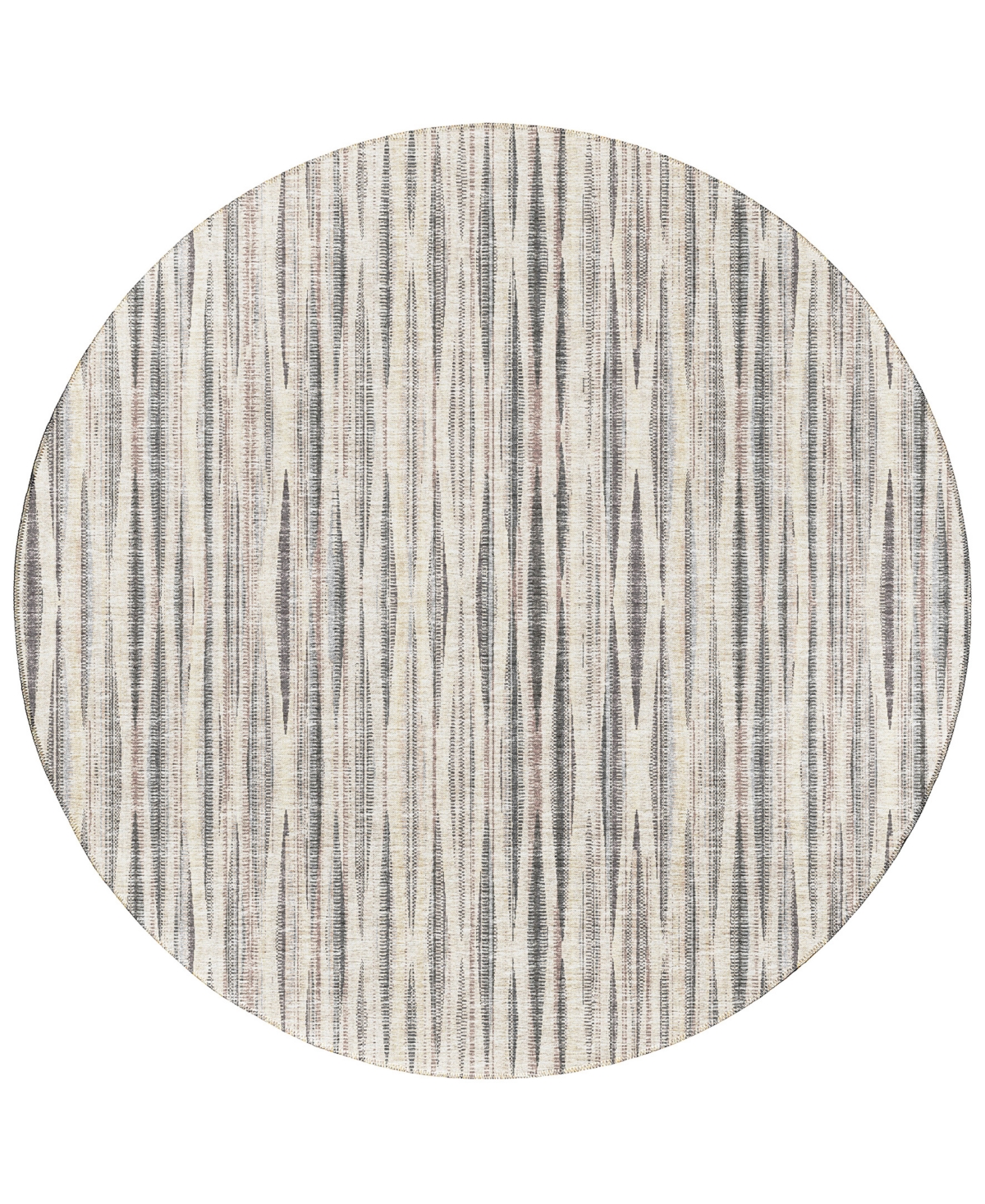 Addison Waverly Outdoor Washable AWA31 8' x 8' Round Area Rug - Beige