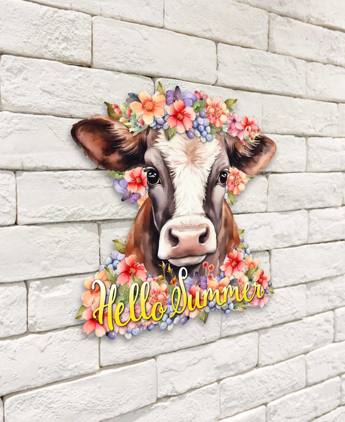 Designocracy Holiday Wood Welcome Sign Hanging Decoration Hello Summer G. Debrekht In Multi Color