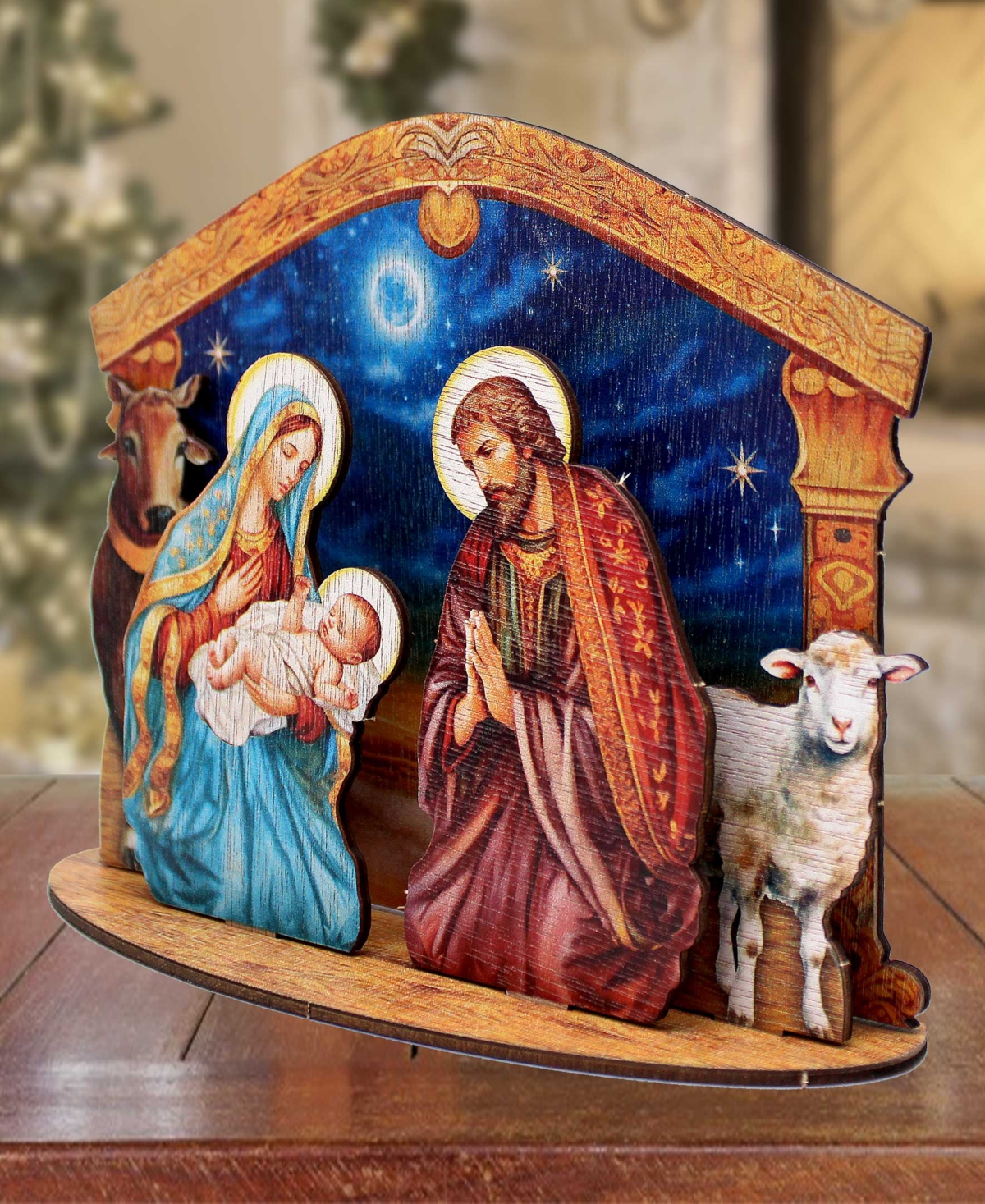 Designocracy Holy Family Nativity Scene Christmas Village Table Decoration G. DeBrekht