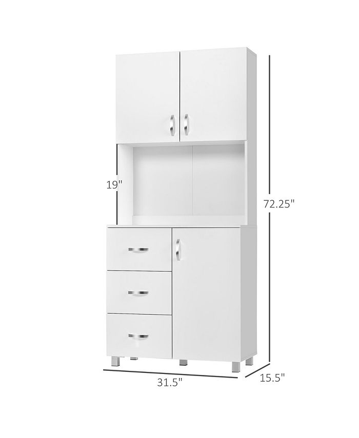 Freestanding Kitchen Pantry, Buffet with Hutch Storage Organizer