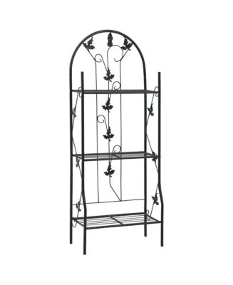 3-Layer Plant Rack Black 20.5