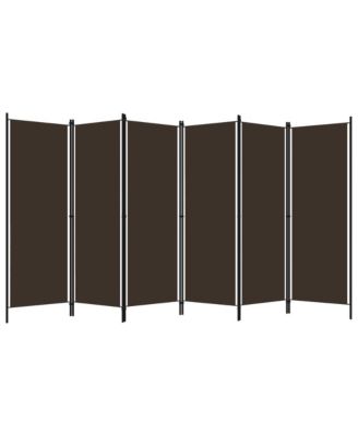 6-Panel Room Divider Brown 118.1"x70.9"