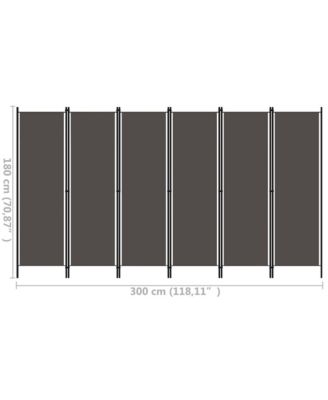 6-Panel Room Divider Anthracite 118.1"x70.9"