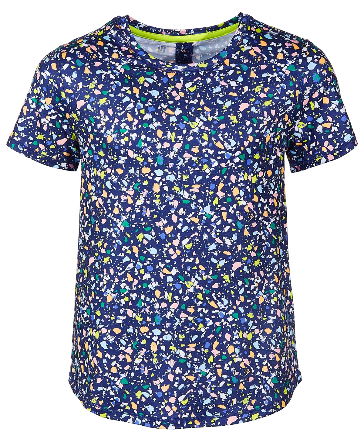 Shop Id Ideology Big Girls Pebble Printed Short Sleeve T-shirt, Created For Macy's In Tartan Blue