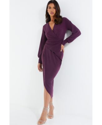 strapless open back dress purple iris dress art print – petal & pins main image 0