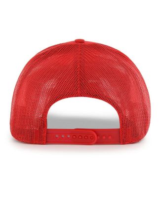 Men's Red Washington Nationals Ridgeline Tonal Patch Trucker Adjustable Hat