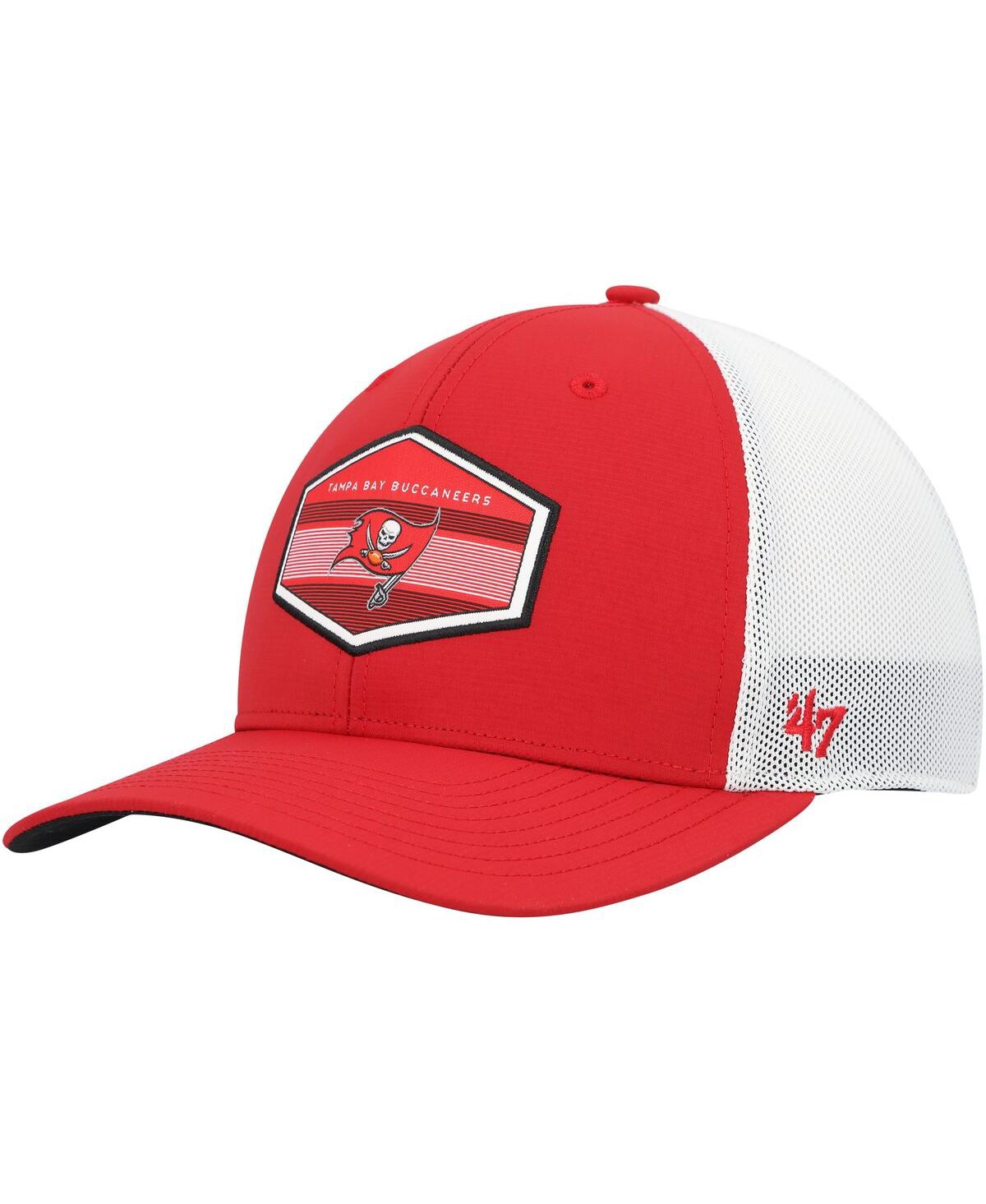 47 Brand Men's ' Red Tampa Bay Buccaneers Burgess Trucker Adjustable Hat
