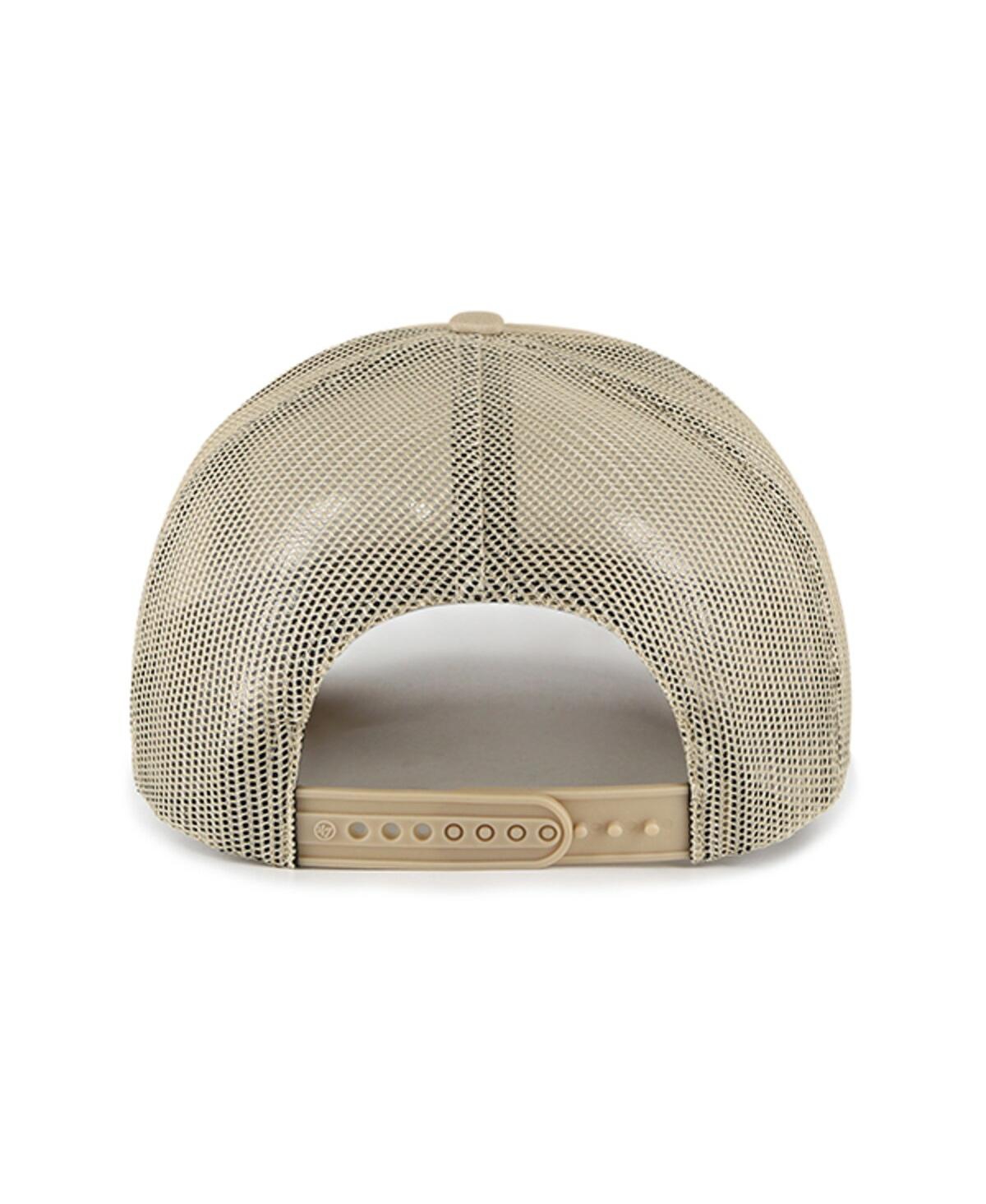 Men's '47 BrandCal Bears Foam Front Mesh Trucker Snapback Hat - Khaki