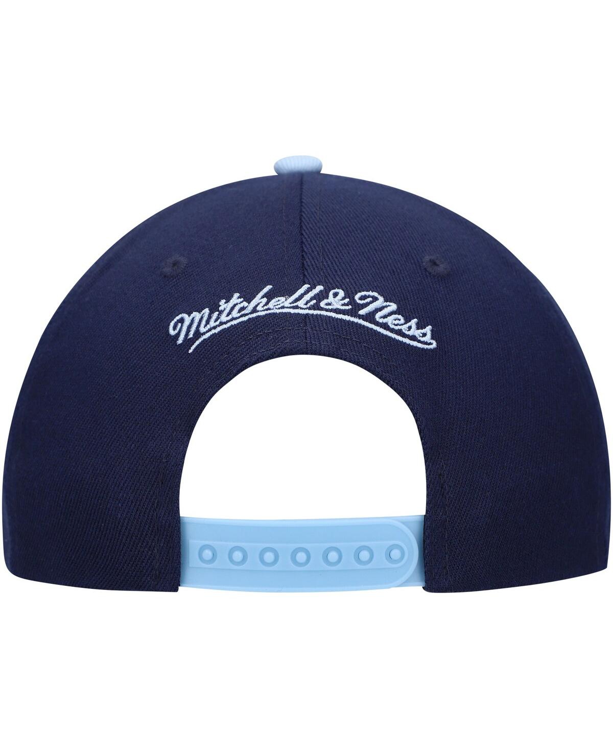 Mitchell & Ness Men's  Navy Sporting Kansas City Team Script 2.0 Stretch Snapback Hat In Navy