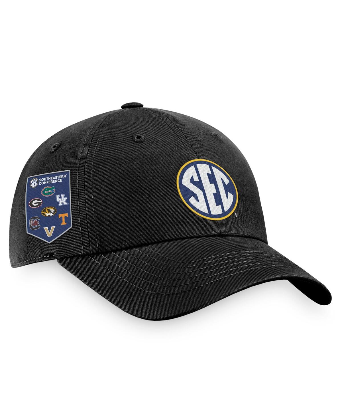 Shop Top Of The World Men's  Black Sec Banner Adjustable Hat