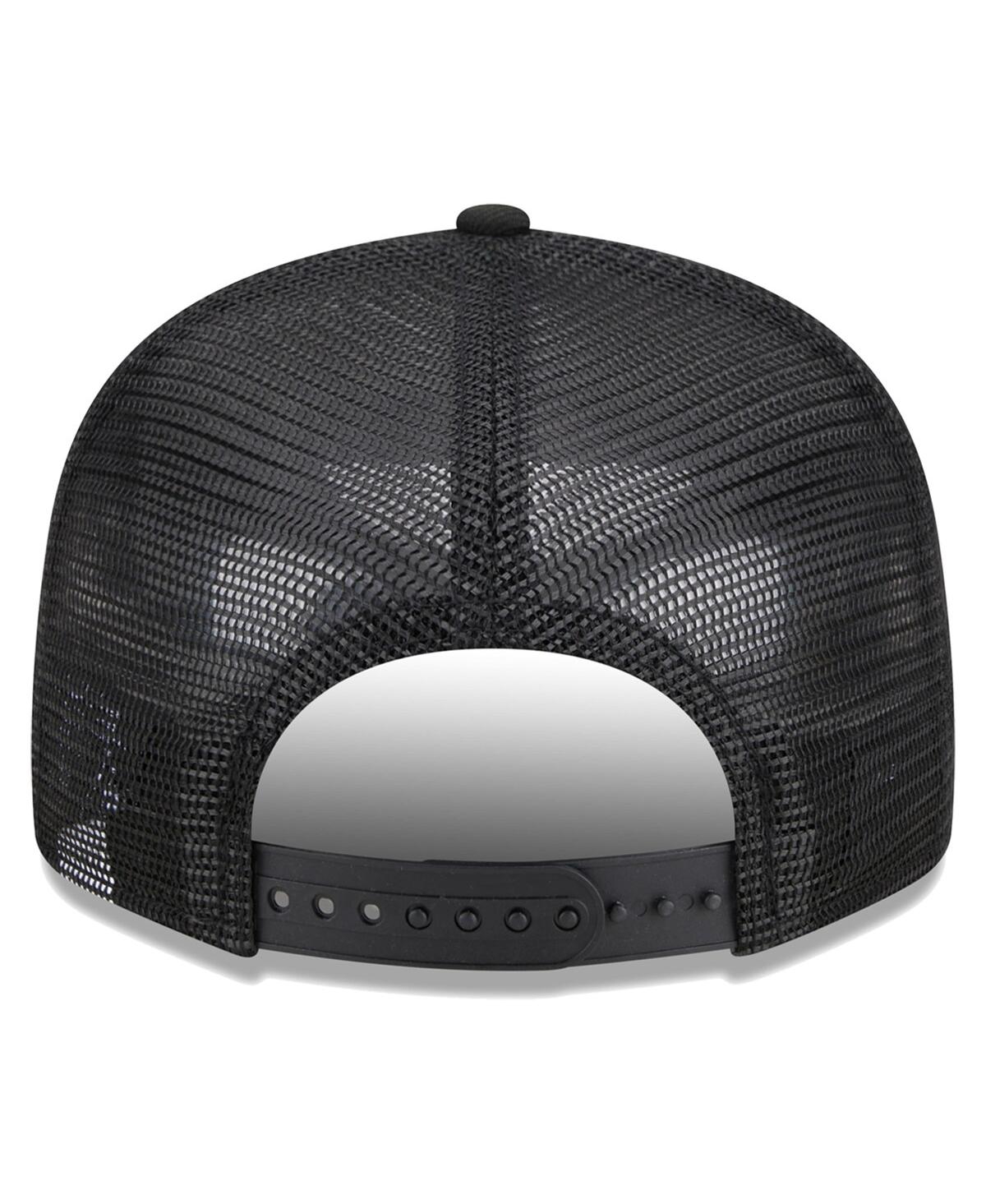 NEW ERA MEN'S NEW ERA BLACK FLASH TRUCKER 9FIFTY SNAPBACK HAT 