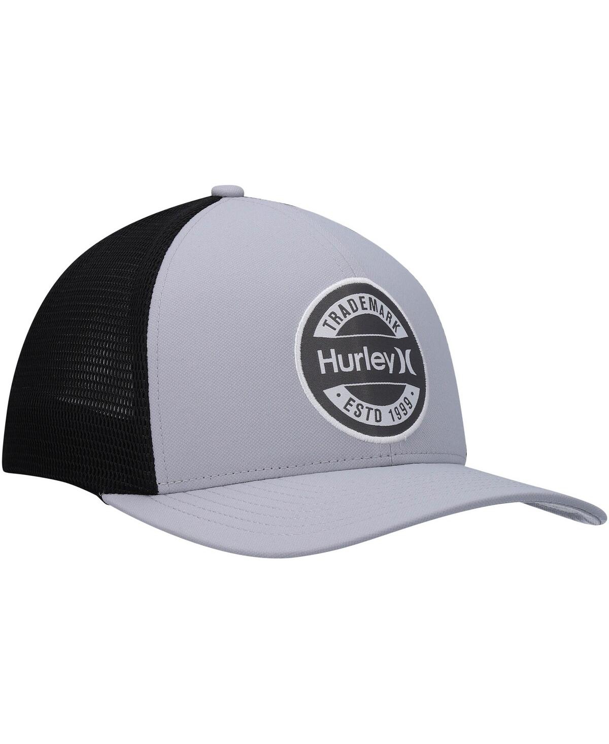 Shop Hurley Men's  Gray Charter Trucker Snapback Hat