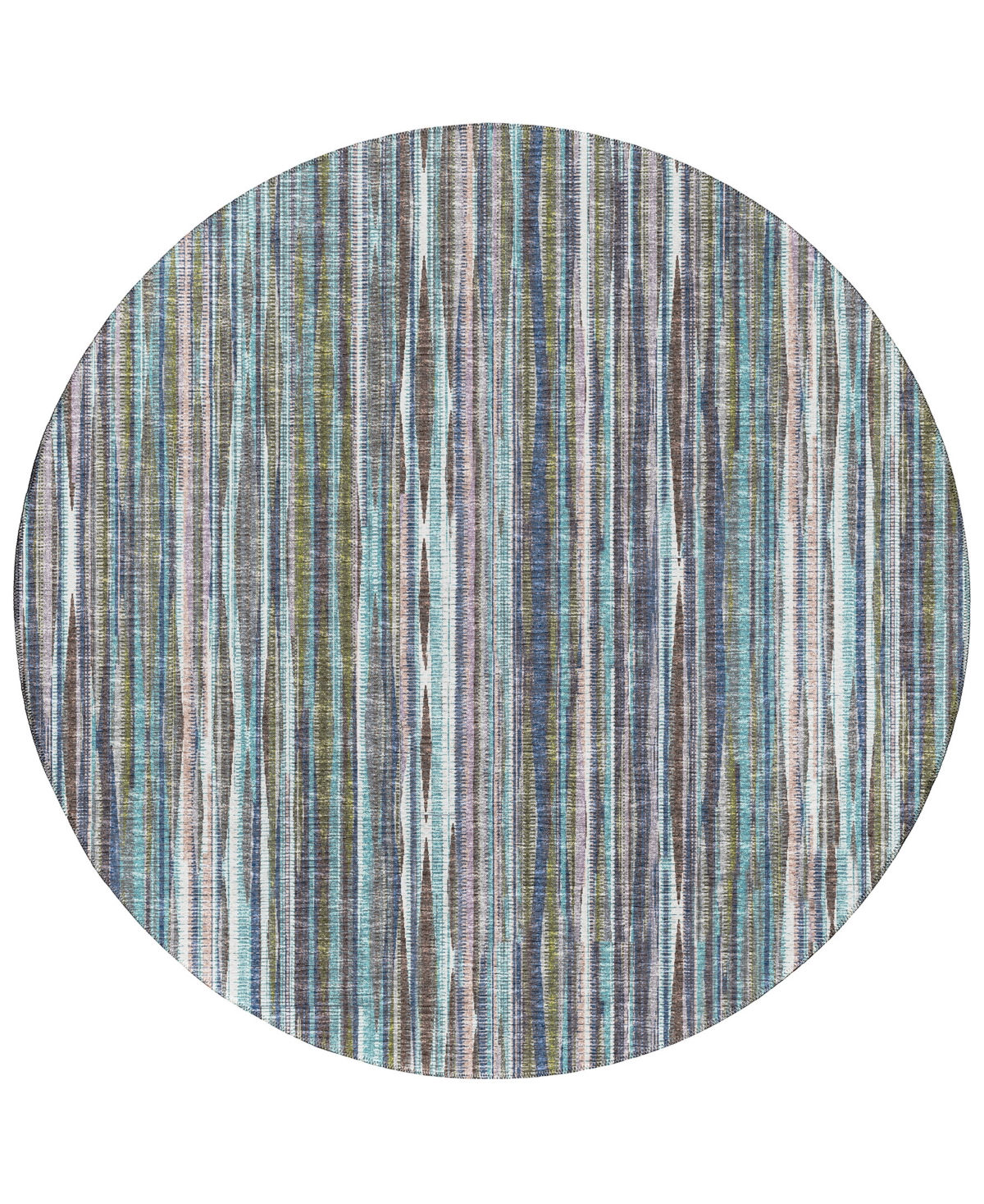 Addison Waverly Outdoor Washable AWA31 8' x 8' Round Area Rug - Plum